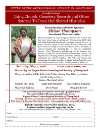 Elinor Thompson Presentation Flyer
